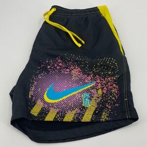 Nike Kyrie Irving Basketball Shorts Mens XXL Black Yellow Splatter DA5993-010